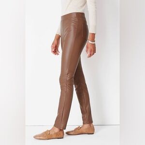 J. Jill Vegan-Leather Pull-On Pants Size XS